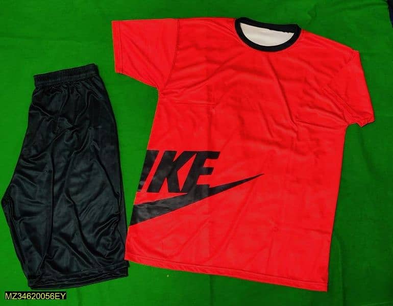 2 PCS PRINTED POLYESTER t-shirts with shorts 4