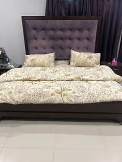 Double bed with complete set