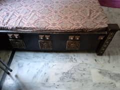 Good condition   double wooden bed