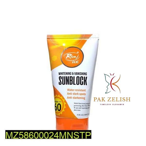 Whitening & Vanishing Sunblock - Spf-60 , 120ml 1