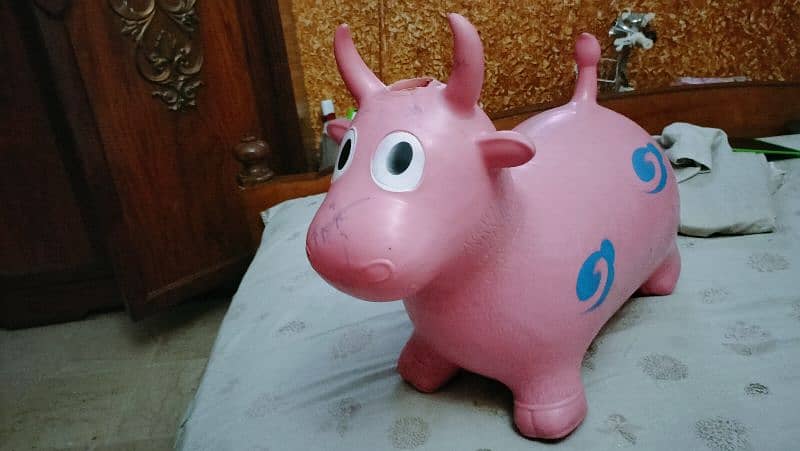 inflatable hopping cow 0
