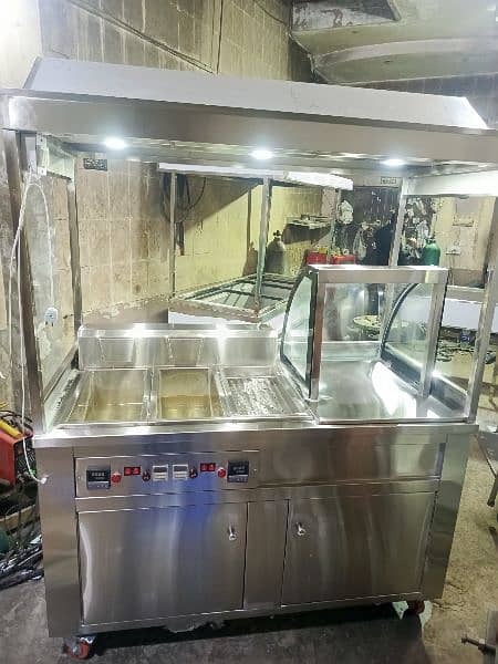 Fast food counter ss Food grade (18) gauge 16 litre fryer 16 gauge 6