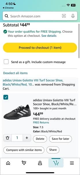 adidas Unisex-Adult Goletto VIII Turf Soccer Shoe 1