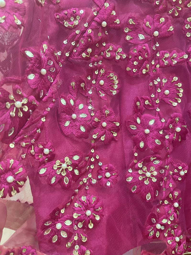 Fully embellished Lehnga choli with Cape for sale 5