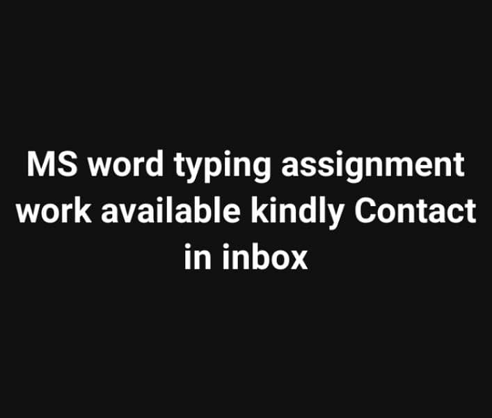 online assignment typing work available 0