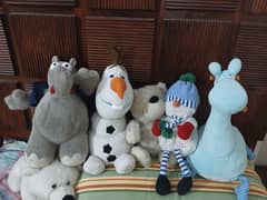 set of 6 stuffed toys. . decently used 0