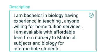 Home Tuition Tutor available