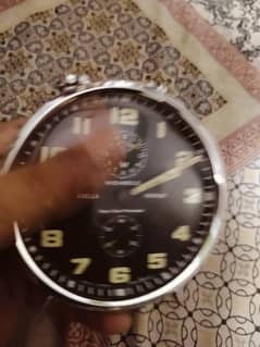 Antique Werhle Germany vintage table clock brass Alram 0