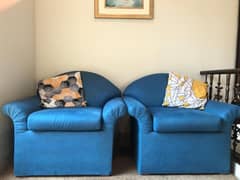 Blue sofa set