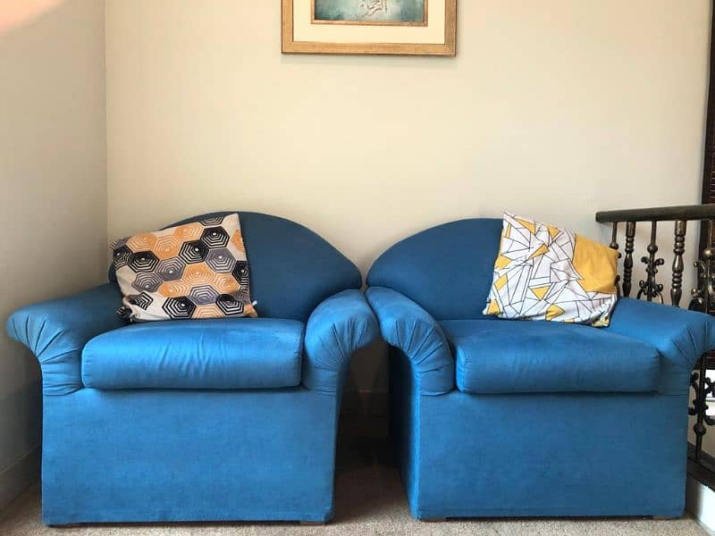 Blue sofa set 0