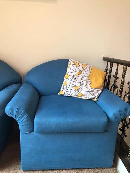 Blue sofa set 2