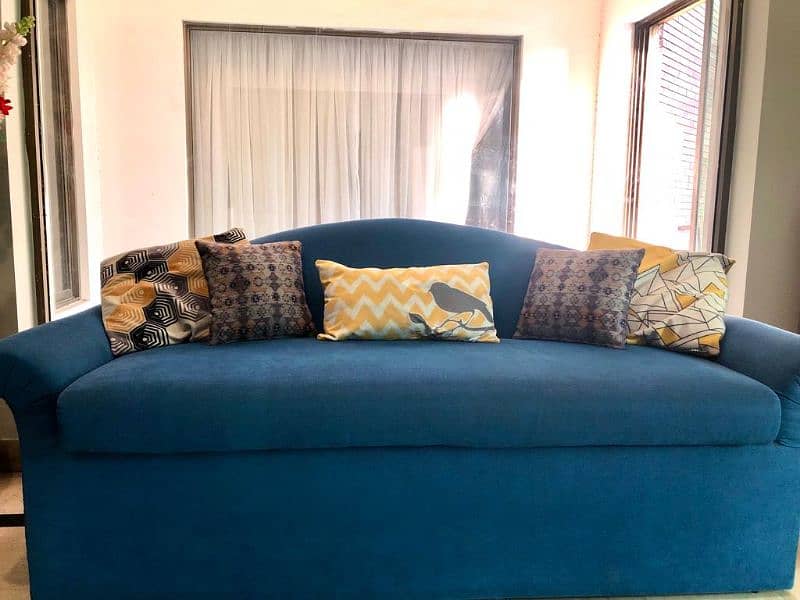 Blue sofa set 5