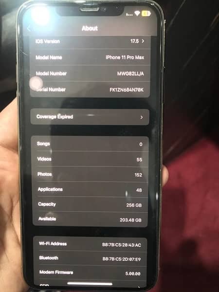 Iphone 11 pro max LLA 256 GB non pta JV 2