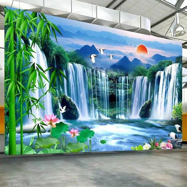 3D wallpaper flex sheet/3D Wallpaper/ Customized Wallpaper/Floral Wall 7