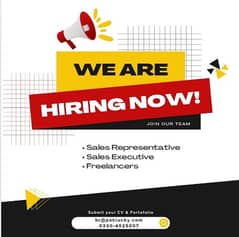 We are Hiring Sales Executive