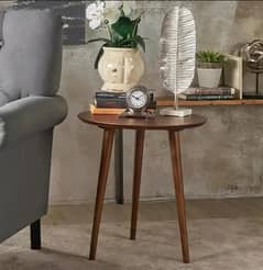Brown Round Top with Brown Legs, Stylish Side TABLE Coffee Table Home 0