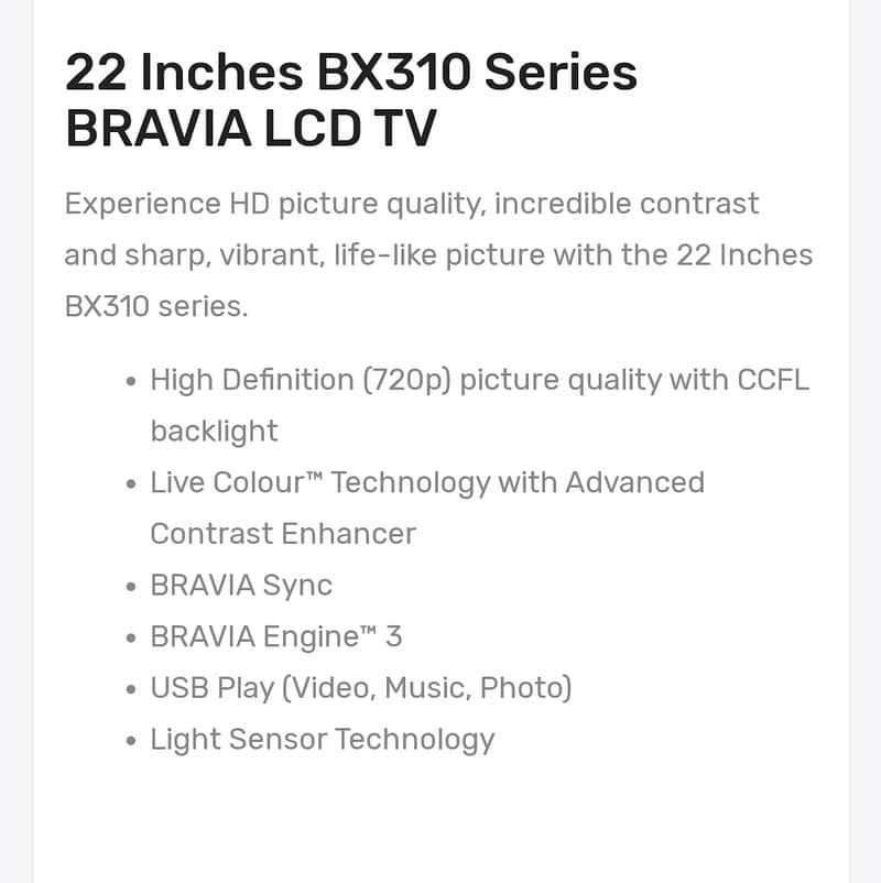 Sony Bravia 22 original LCD 3