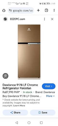 dawlance chrome refrigerator