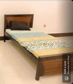 single wood bed 0