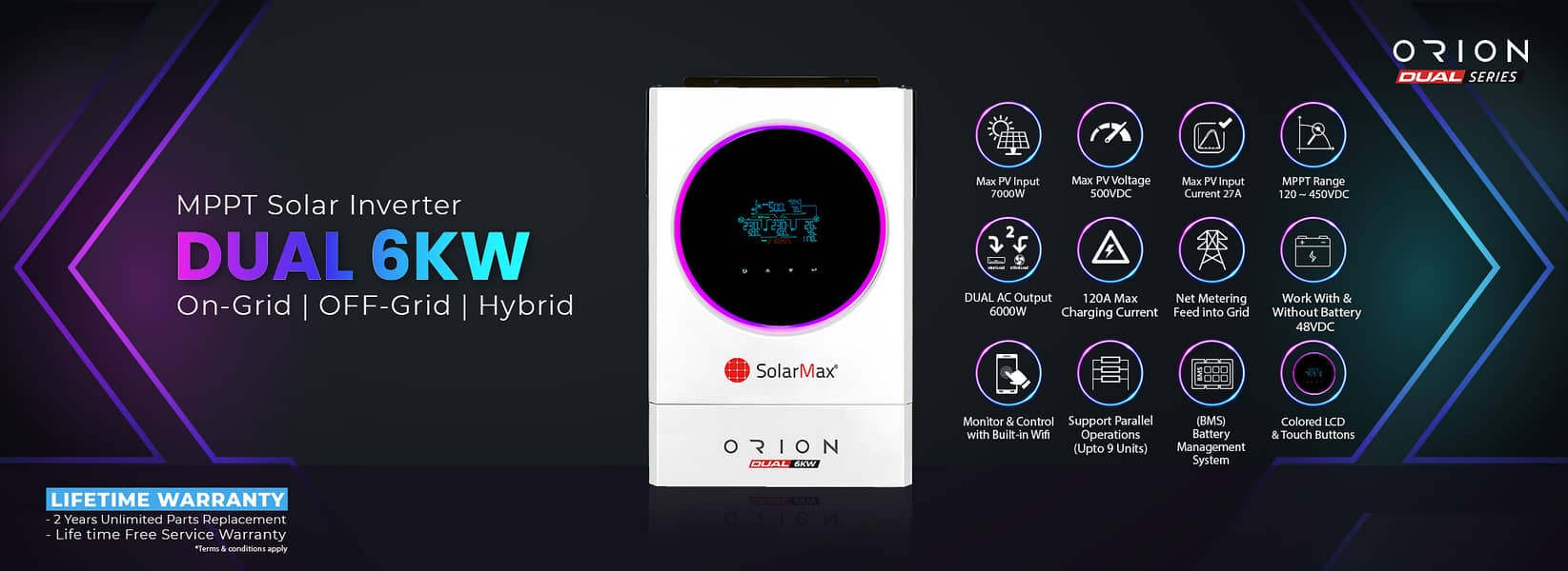 SolarMax Orion Dual 6kW Hybrid Inverter 1