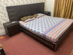 Double Bed with mattress and dressing Table