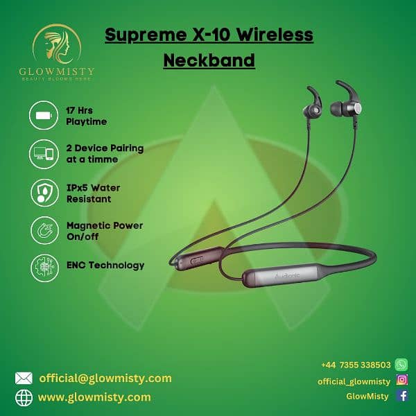 supreme x10 wireless-neckband 0