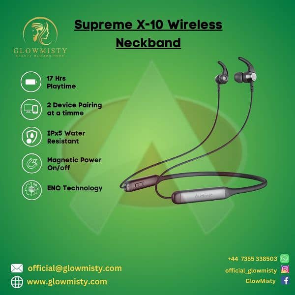 supreme x10 wireless-neckband 1