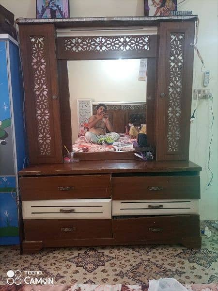 wooden dressing table with two side drawer 2