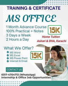 Improve your MS OFFICE Skills  (Training & Certificate) 0