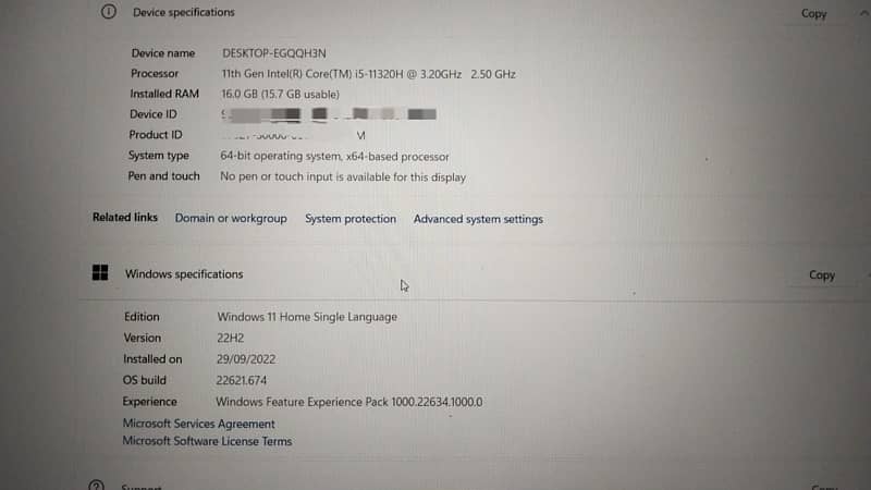 Dell Laptop Core i5 11Gen 16Gb Ram 256Gb Ssd All Okay 10/10 condition. 7