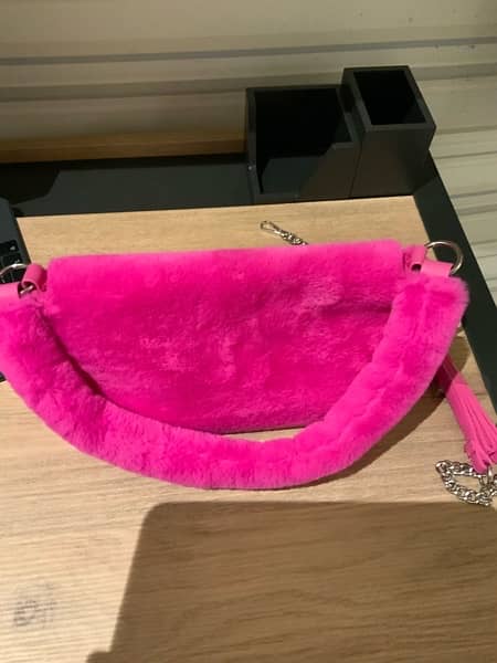 Primark Pink fur bag Purse 4