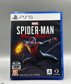 Ps4 Minecraft and Ps5 spiderman miles morales