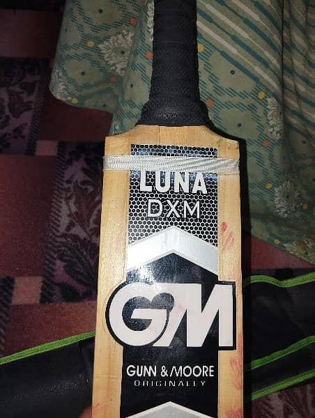 English Willow Hard ball Bat GM Luna DXM with Cover Light weight 6