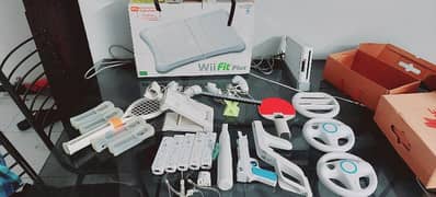 nintendo wii with almost all accessories