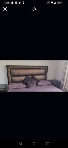 king size bedset with dressing for sale 2