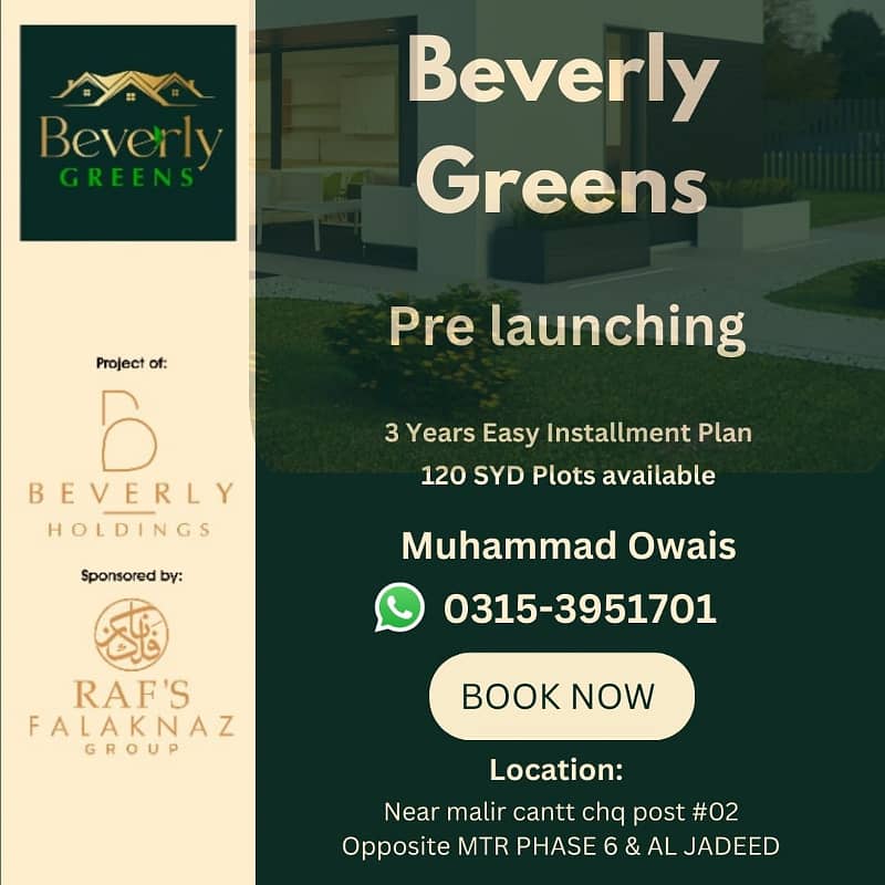 Beverly Greens 120 Sq Yards Plots 1
