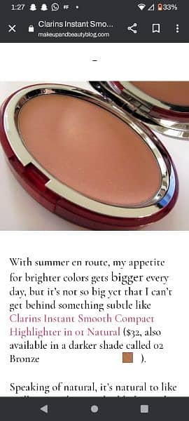 Clarins Instant smooth Compact Highlighter 2