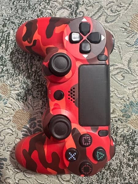 Customised PS4 controller (Dualshock 4) Camo red 1