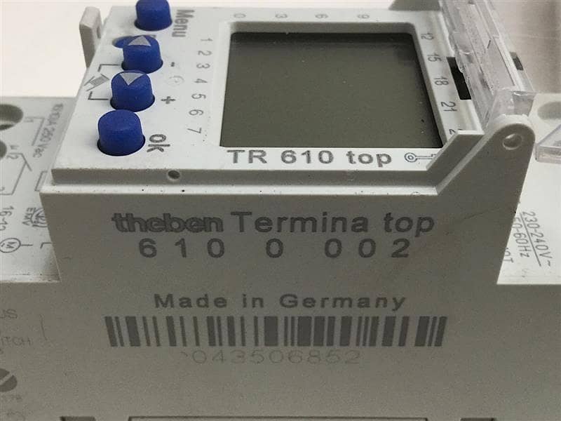 Digital timer switch Theben TR 610 Hourly Monthly programable DIN Rail 3