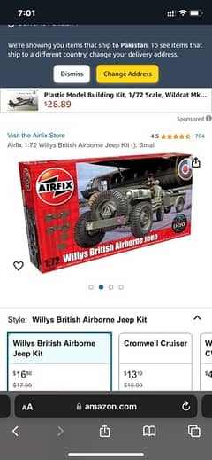 Airfix willy Jeep 1:72 plastic kit