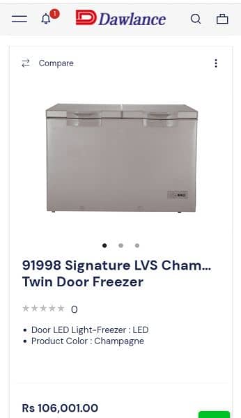 Dawlance Twin Door Freezer 5