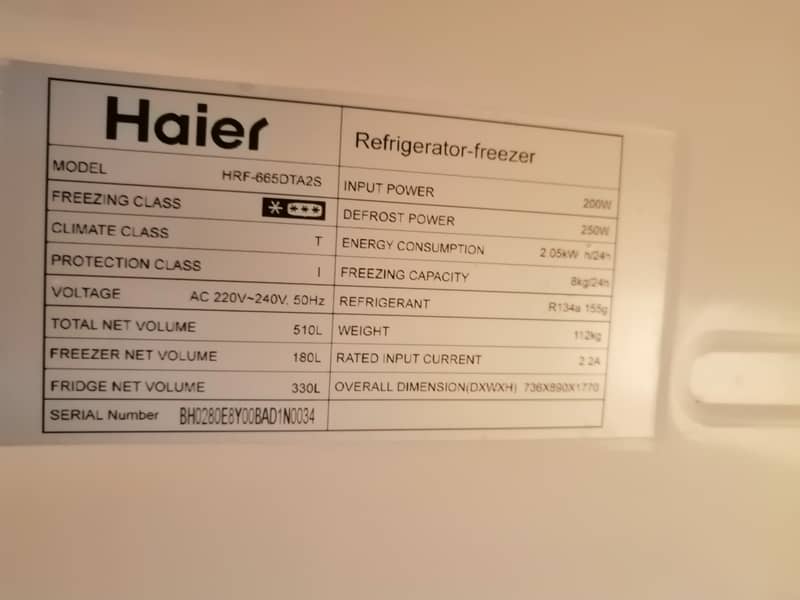 Haier Side by Side Double Door fully Invertor Refrigerator 2