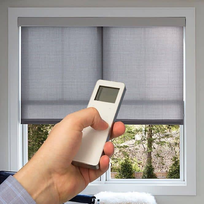 automatic remote control blinds roller blinds curtain track window 3