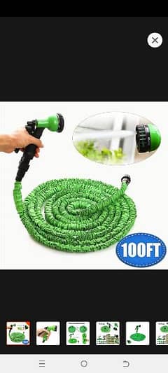 100feet Flexible Magic Watr Pipe With Spray Nozal use Garden, Car Wash