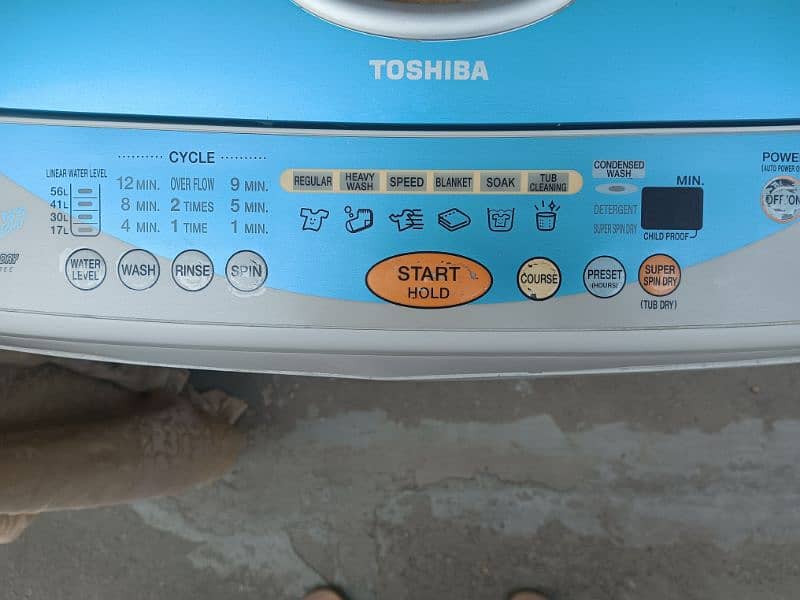 automatic washing machine (Toshiba made in Japan Tokyo) 5