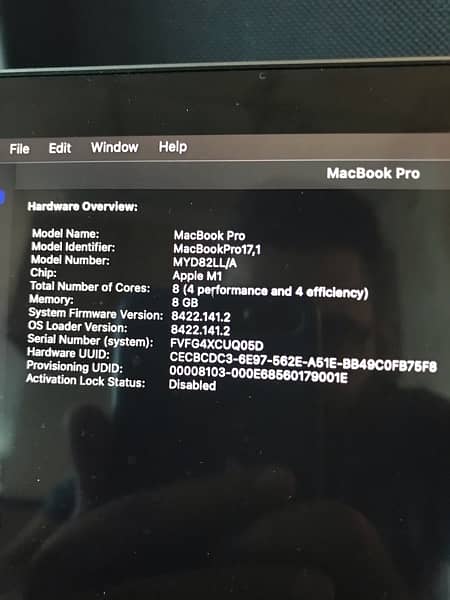 Macbook Pro 2020 M1 13’’ 8/256 5