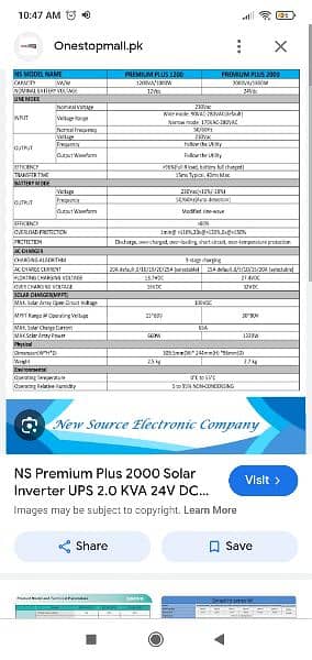 NS Solar Inverter 1200 premium plus 1