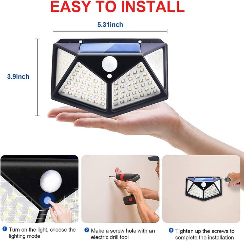 Solar Lights for Outdoors, 3 Modes, Waterproof IP65 with Motion Sensor 14