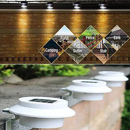 4 Pack Solar Outdoor Ground Buried Light,(White+Blue 10