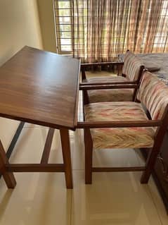 study table with two chairs